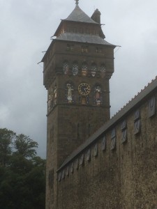 The clock tower of Cardiff Castle