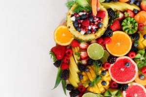 Assortment of brightly coloured fruit