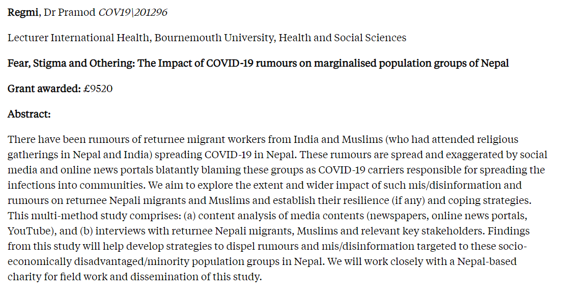 BU Research Blog | New paper on COVID-19 rumours in Nepal | Bournemouth ...