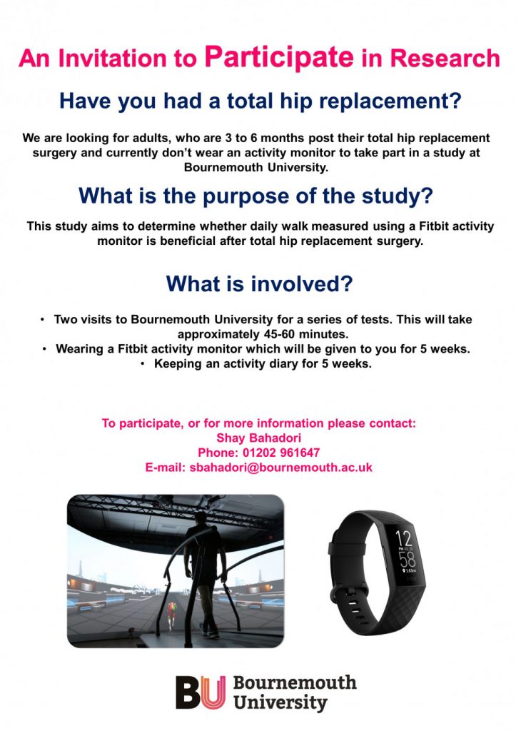 A poster featuring details of the research project