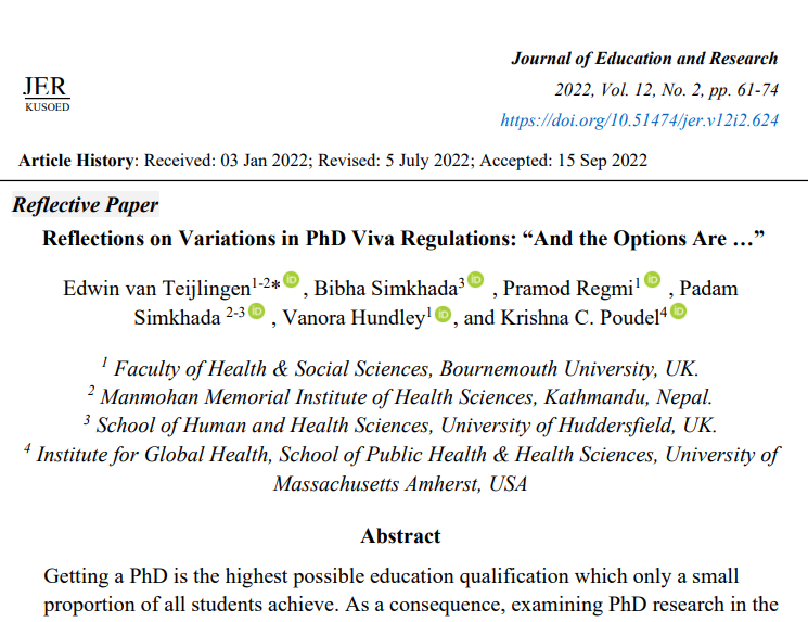 Bournemouth University Research Online [BURO] - Writing and publishing a reflective  paper: Three case studies.