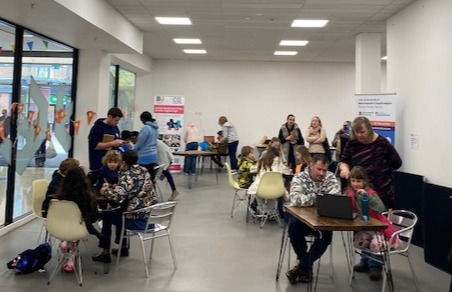 Board game activities at Cybersecurity Family Fun day in Poole Dolphin Centre 